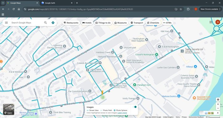 Google Maps Area Overview of Office